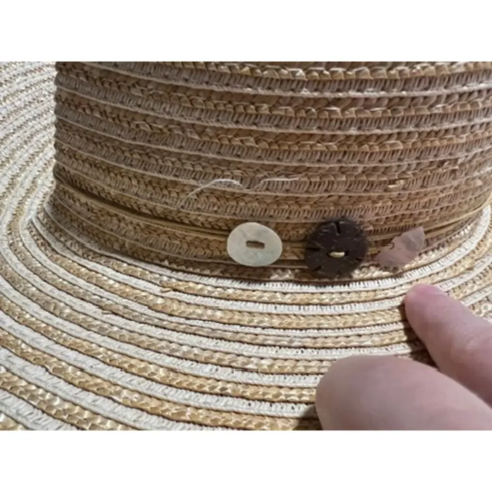 C.C Exclusives Women's Wide Brim Straw Sun Hat Beige Natural One Size Boho